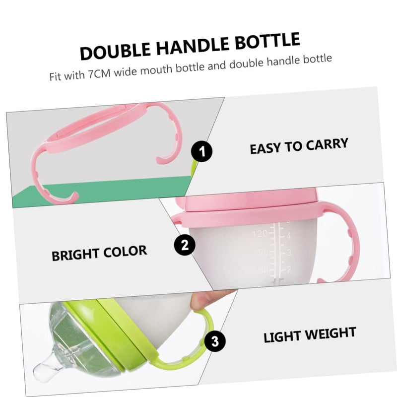 6 Pcs Baby Bottle Handles for Wide Mouth Bottles Easy Grip Feeding and Transition - Image 5