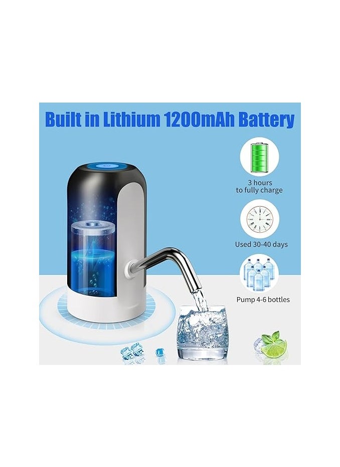 ماركة غير محددة مضخة زجاجة مياه سعة 5 جالون، ابريق كهربائي محمول بشحن USB موزع شرب اوتوماتيكي للتخييم  - Image 2