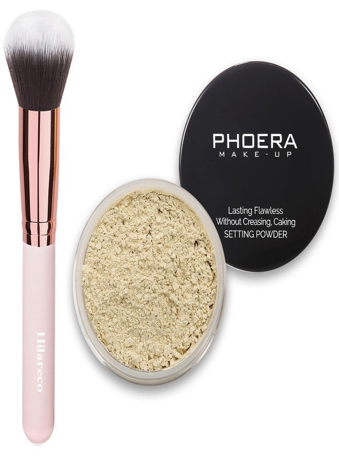 Hilareco PHOERA Foundation Face Powder, Soft Focus Setting Powder, Silky Powder For Creating Without Shine, Smooths Pores & Lines, Up to 24H Wear Oil Control,0.49 Oz (N.01 Translucent) - Image 1