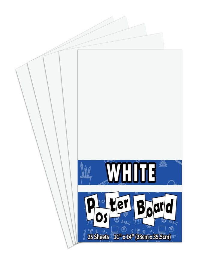 pmybupo 25 Packs Poster Boards11x14“White Poster Paper,Poster Board Bulk,Posteboard,School Supplies - Image 1