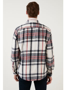 Buratti Cotton Plaid Slim Fit Button Collar Shirt Men's Shirt CF23W114662  - Image 5