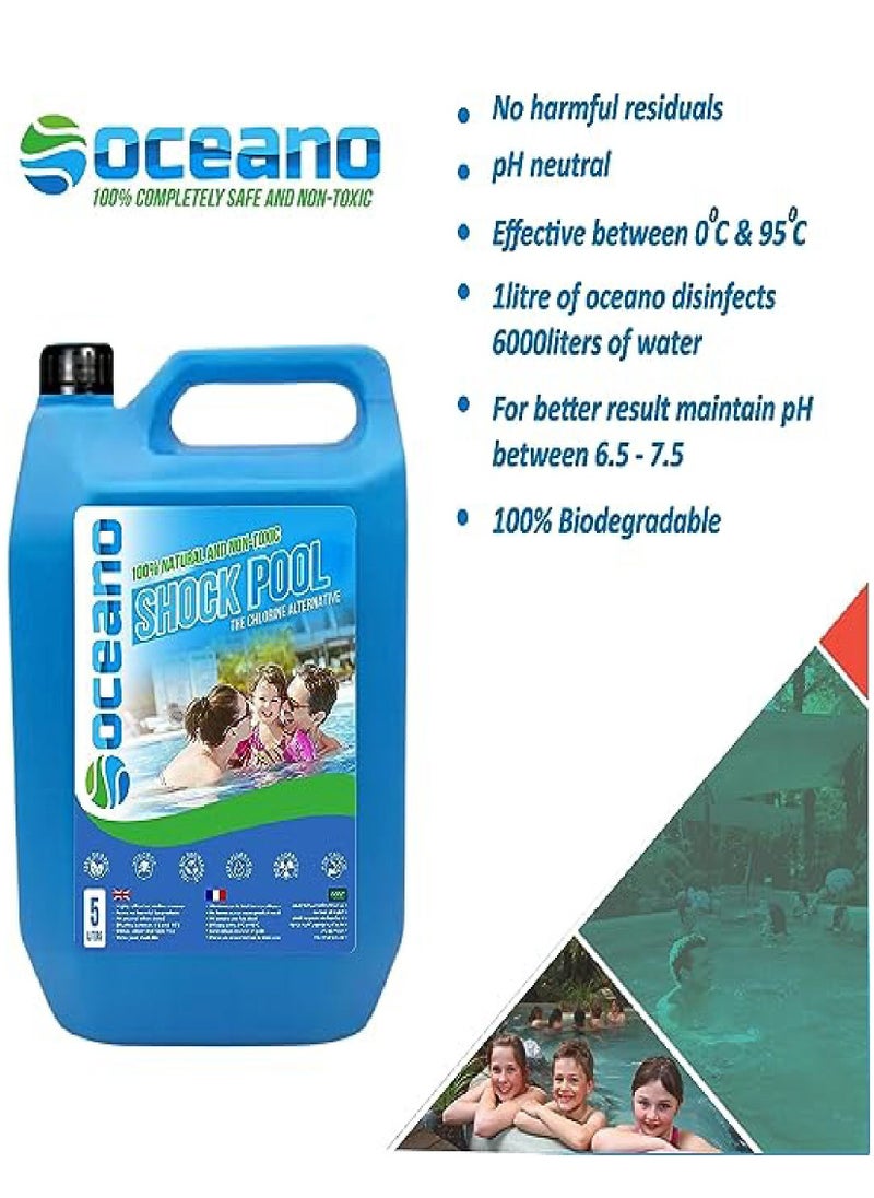 Oceano Oceano Shock Pool - The Chlorine Alternative - 5ltr - 100% Non Toxic, Safe, Hypoallergenic, Non Caustic & Biodegradable  - Image 2