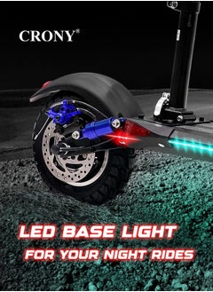 Crony CRONY V10 Pro Fast Speed Electric Scooter for Adults Kids, Off-Road All-Terrain E-Scooter with 1200W Motor & Aluminum Frame, 20-40KM/H Speed, 120KG Max Load, Desert-Ready Design-Blue  - Image 2