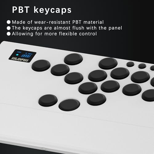 NLOFIN Leverless Arcade Stick 16Keys All-Button Leverless Controller,Custom RGB Arcade Fighting Stick for PS4/PS5/PC/Switch/Steam, Aluminum Controller Supports Hot-Swap&SOCD (White) - Image 5