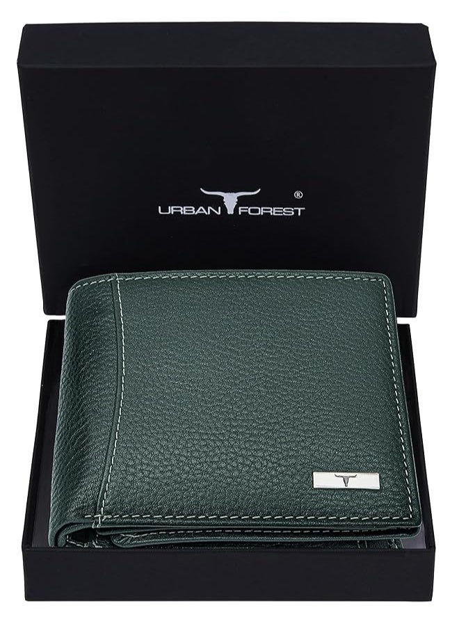 URBANFOREST URBAN FOREST Oliver Green Leather Wallet for Men, 6 Card Slot - Image 1