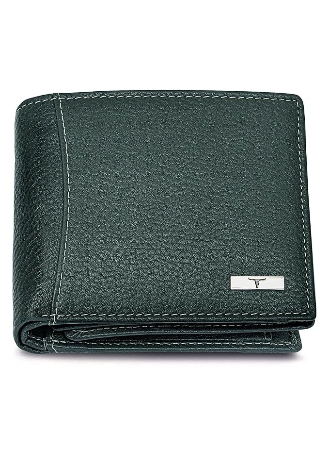URBANFOREST URBAN FOREST Oliver Green Leather Wallet for Men, 6 Card Slot - Image 2