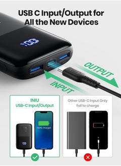 INIU Portable Charger, Smallest 22.5W 10000mAh Power Bank, USB C in/Output Fast Charging 3-Output Mini Battery Pack Charger with Phone Holder for iPhone 15 14 13 12 11 Samsung S23 Google iPad Tablet  - Image 4