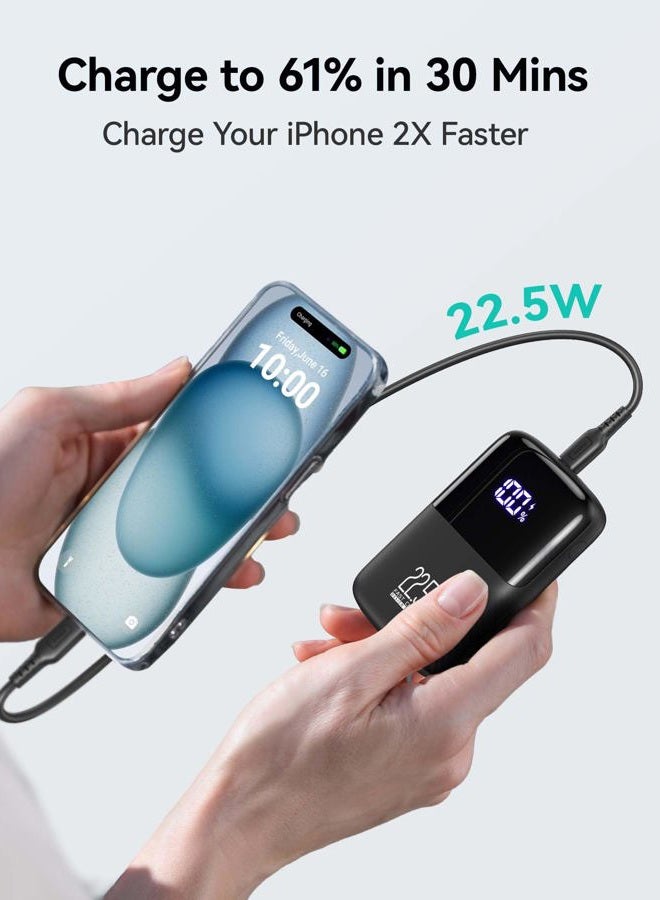 INIU Power Bank, Smallest 22.5W 10000mAh Portable Charger, USB C in&out Fast Charging 3 Ports Mini Battery Pack with Phone Holder for iPhone 17 16 15 14 13 Pro Max Samsung S25 S24 Google iPad Tablet - Image 2