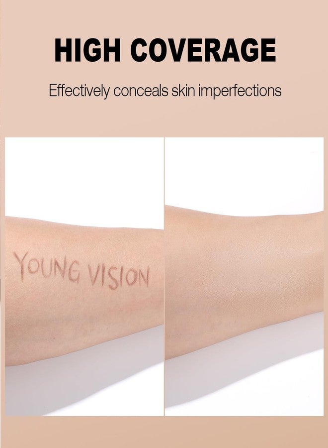 يونج فيجن كريم أساس سائل وكونسيلر بتغطية كاملة من يونغ فيجن - يدوم طويلاً، خفيف الوزن، لا يسد المسام، مرطب، خالٍ من الزيوت، مقاوم للماء، يمنح البشرة مظهراً طبيعياً لجميع أنواع البشرة - Image 5