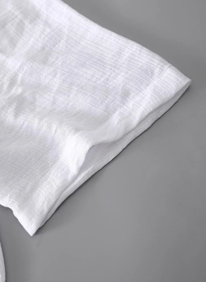 Take Two White Men White Short Sleeve Button-Down Shirt for Men | Best Price UAE