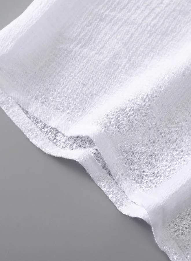 Take Two White Men White Short Sleeve Button-Down Shirt for Men | Best Price UAE