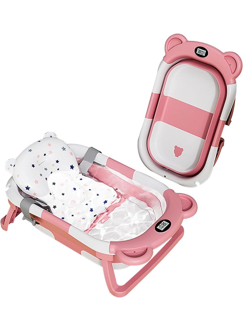 LIMOS Baby Bathtub with Bath Mat Thermometer and Drain Hole for Newborn to Toddler up to 41 months - Image 2