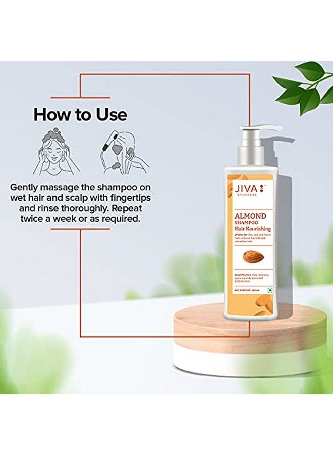 Jiva Almond Shampoo 200 Ml Pack Of 2 For All Hair Types Nourishes Your Hair Roots - Image 5