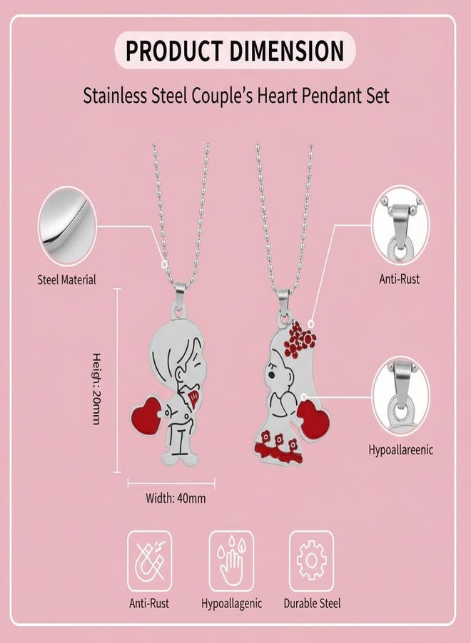 The Men Gift Couple Pendant Necklace Set – Matching Jewelry for Him and Her, Romantic Gift BLSCup202571 - Image 2