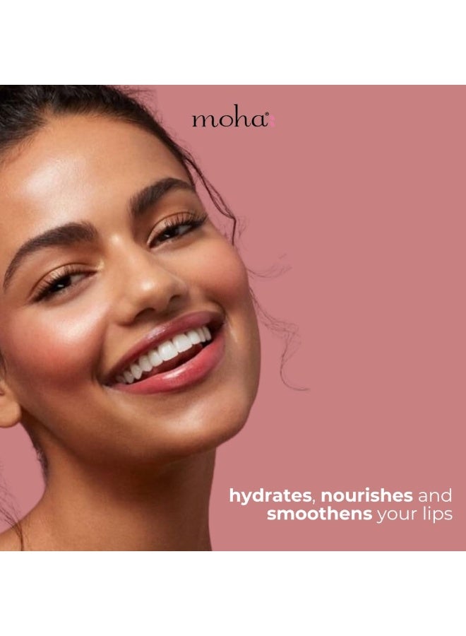 MOHA Lip Butter For Dry And Pigmented, Damaged & Chapped Lips|Hydrating & Nourishing|Enriched With Cocoa Butter, Shea Butter & Essential Oils For Pink, Glossy & Soft|10 Gm - Image 5