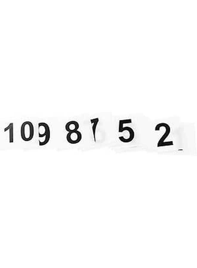 Double Sided Acrylic Table Numbers 1 10 White Black 5 5x6 3cm 10 Pack Restaurant Banquet - Image 1