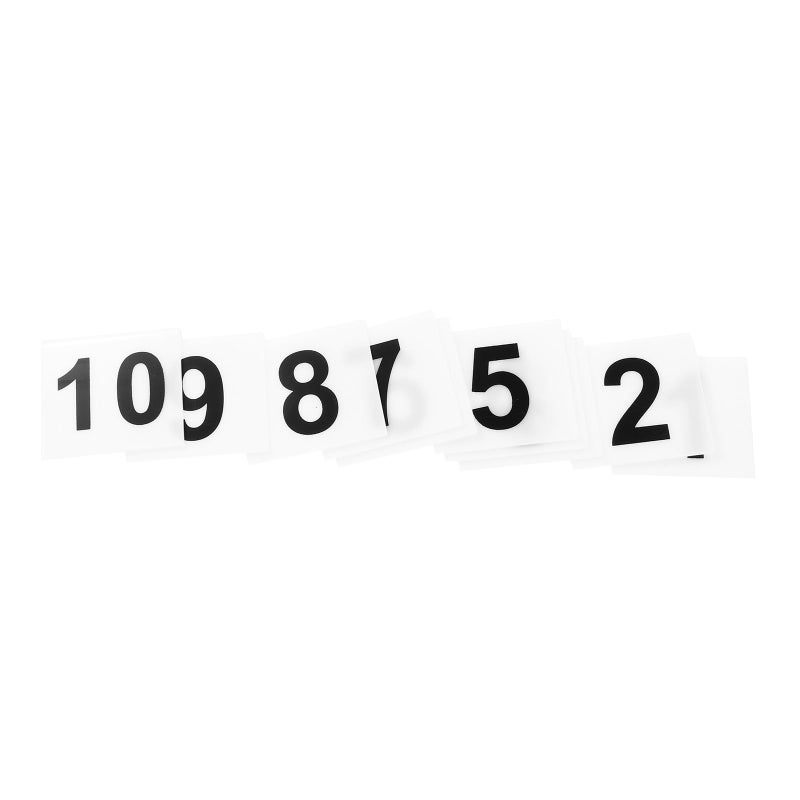 Double Sided Acrylic Table Numbers 1 10 White Black 5 5x6 3cm 10 Pack Restaurant Banquet - Image 2