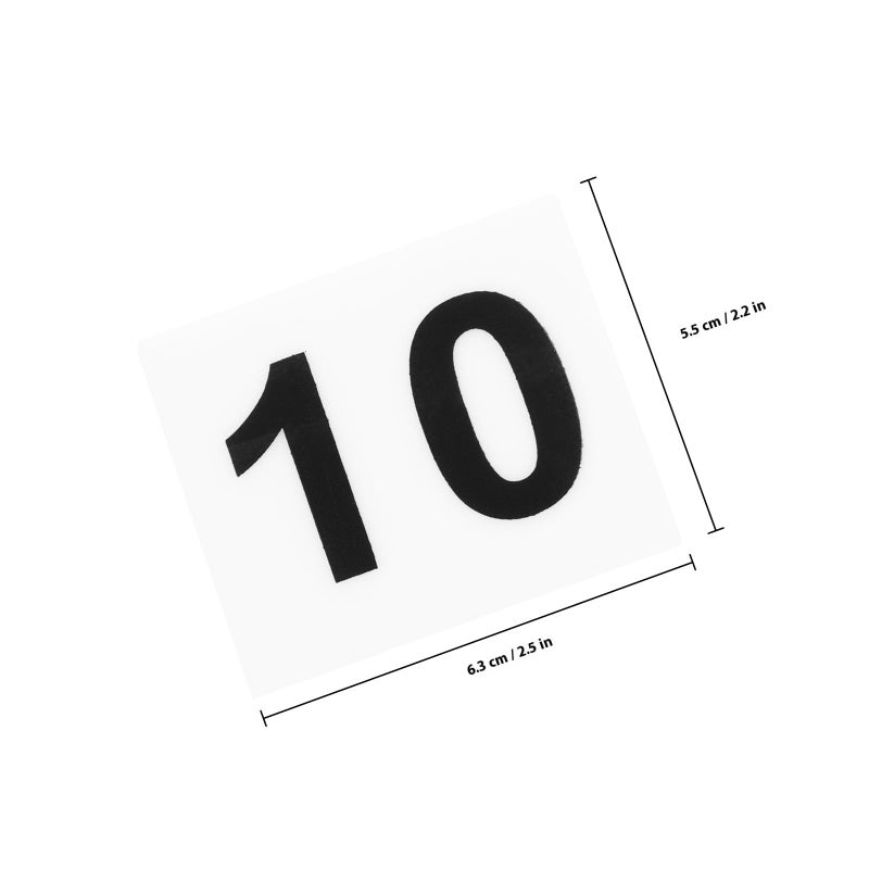 Double Sided Acrylic Table Numbers 1 10 White Black 5 5x6 3cm 10 Pack Restaurant Banquet - Image 3