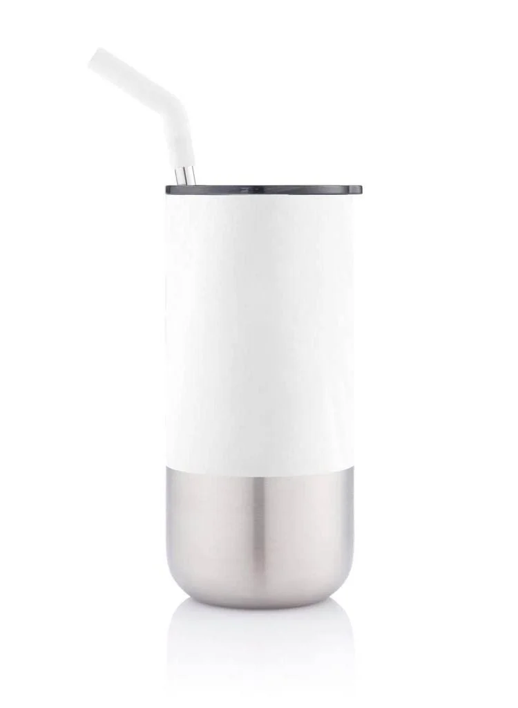 Hans Larsen Stainless Steel Vacuum Insulated Tumbler with Reusable Straw (540 ml)