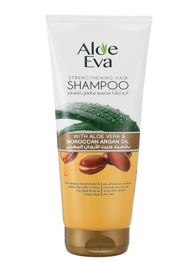 Aloe Eva Strengthening Hair Shampoo 230ml Plus Conditioner with Aloe Vera and Moroccan Argan Oil Green 230ml - Image 2