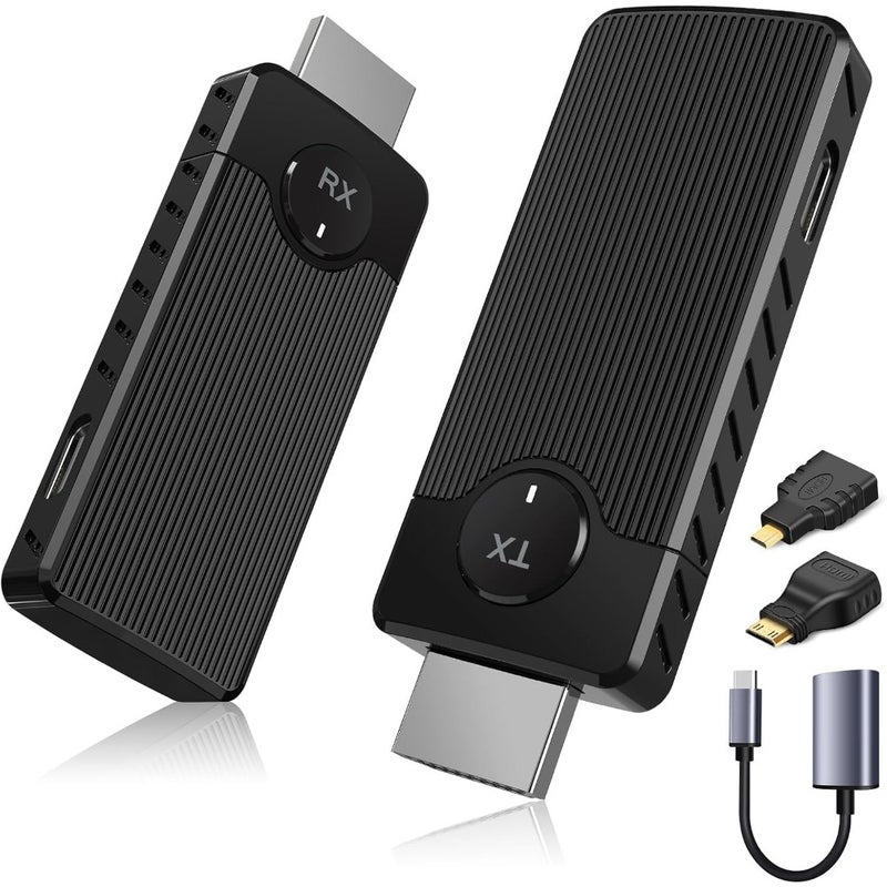 Wireless HDMI Transmitter and Receiver Kit for 1080P HD Video Streaming: 5G Dual Band, Built-in Antenna, 50m Range, Plug-and-Play Extender for Laptop TV Monitor Projector - Image 1