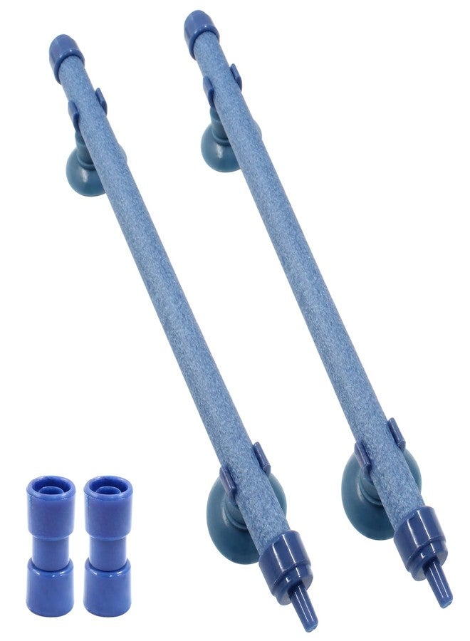 Coufce 2-Piece 7-Inch Blue Fish Tank Air Stone Bar Air Pump Aquarium Bubble Wall Tube for Fish Tank Bubble Release Diffuser Bar - Image 1