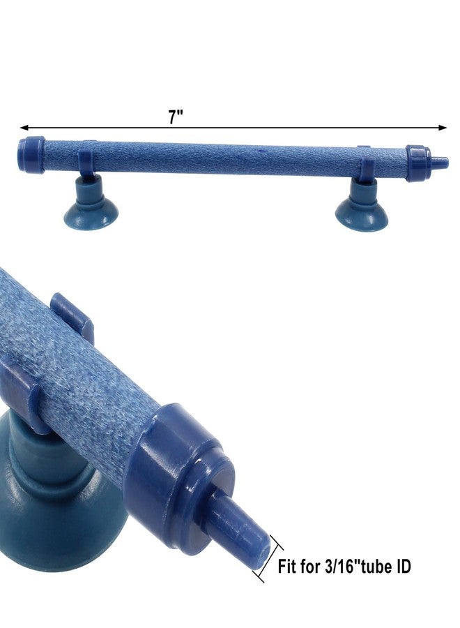 Coufce 2-Piece 7-Inch Blue Fish Tank Air Stone Bar Air Pump Aquarium Bubble Wall Tube for Fish Tank Bubble Release Diffuser Bar - Image 2