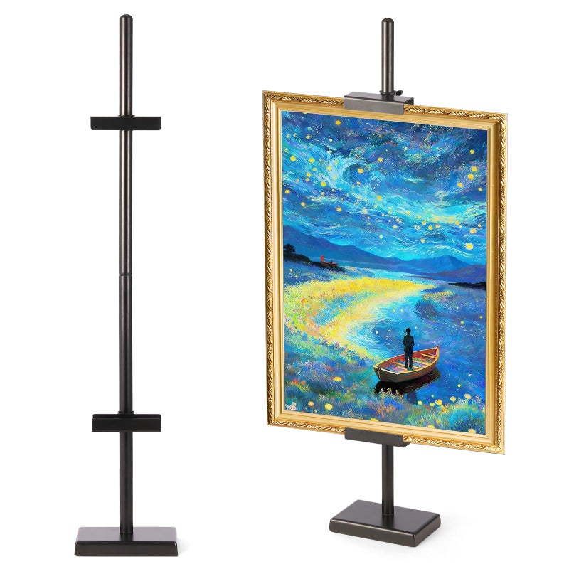 dakewang Adjustable Tabletop Easel Stand for for Picture Frames Up to 28", Picture Easels for Display, Picture Frame Holder Stand, Adjustable Art Easel. (Black) - Image 1