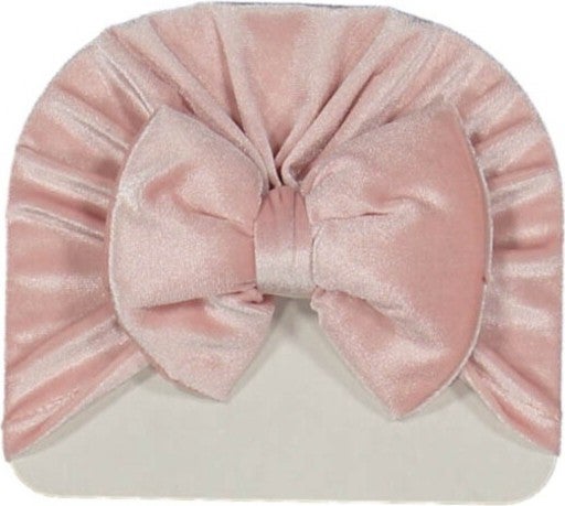 Bilge Trend Bow Velvet Baby Bonnet