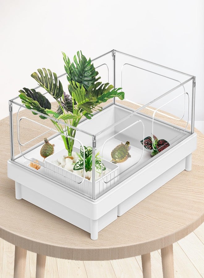 Moonorange Reptile Artificial Plants, Terrarium Plants Decorations Supplies, Aquarium Fish Tank Plant, Amphibian Habitat Hideout Tank Accessories(L Set-3pcs/A) - Image 4