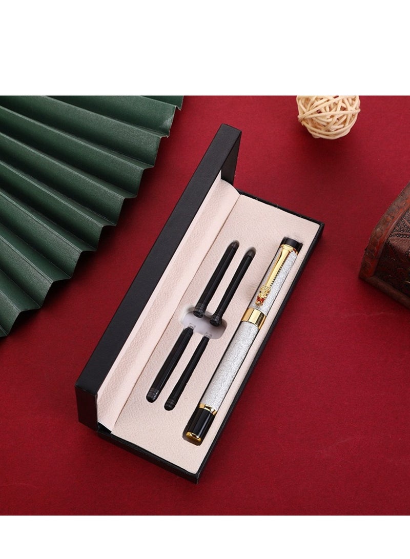 LYNLYN Ballpoint Pen Black Refill,Luxury Metal Ball Point Pen with 2 Refills Black Ink Pen Smooth Writing Rollerball Pen Gift for Professional Executive,Office,Nice BallPens Classy Gift Box - Image 1