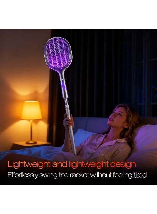 ZEESQUARE Electric Mosquito Killer Racket – USB Charging Bug Zapper Bat with High Voltage Grid, Portable Fly & Mosquito Swatter for Indoor & Outdoor Use - Image 3