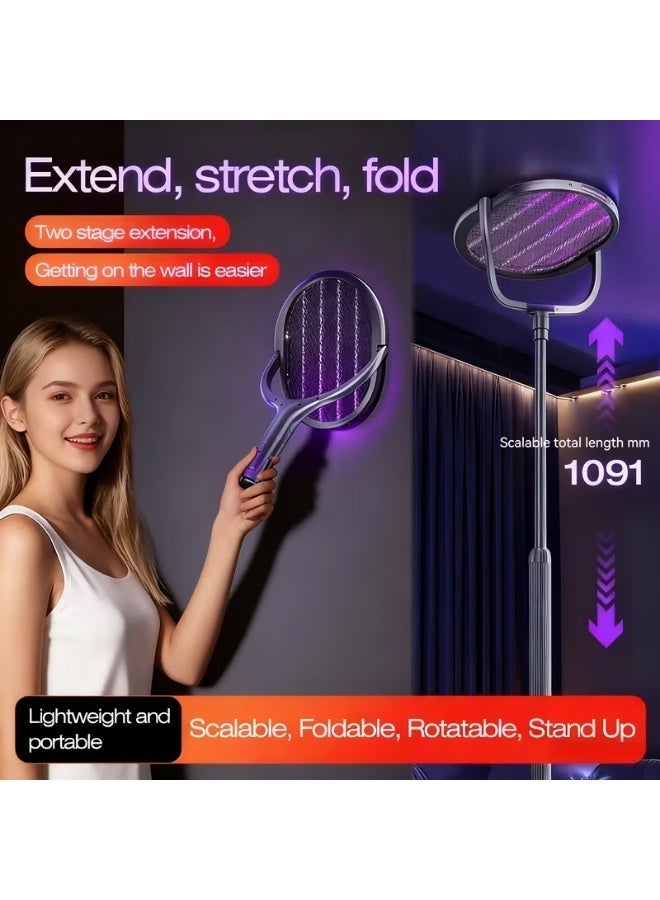 ZEESQUARE Electric Mosquito Killer Racket – USB Charging Bug Zapper Bat with High Voltage Grid, Portable Fly & Mosquito Swatter for Indoor & Outdoor Use - Image 2