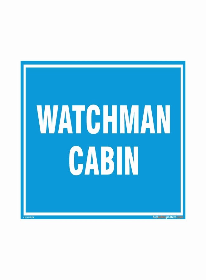 buysafetyposters.com - لوحة تعريف كابينة الحارس باللغة الإنجليزية - ملصق PVC - (أفقي A4، 12 بوصة × 8 بوصة، متعدد الألوان) - Image 1