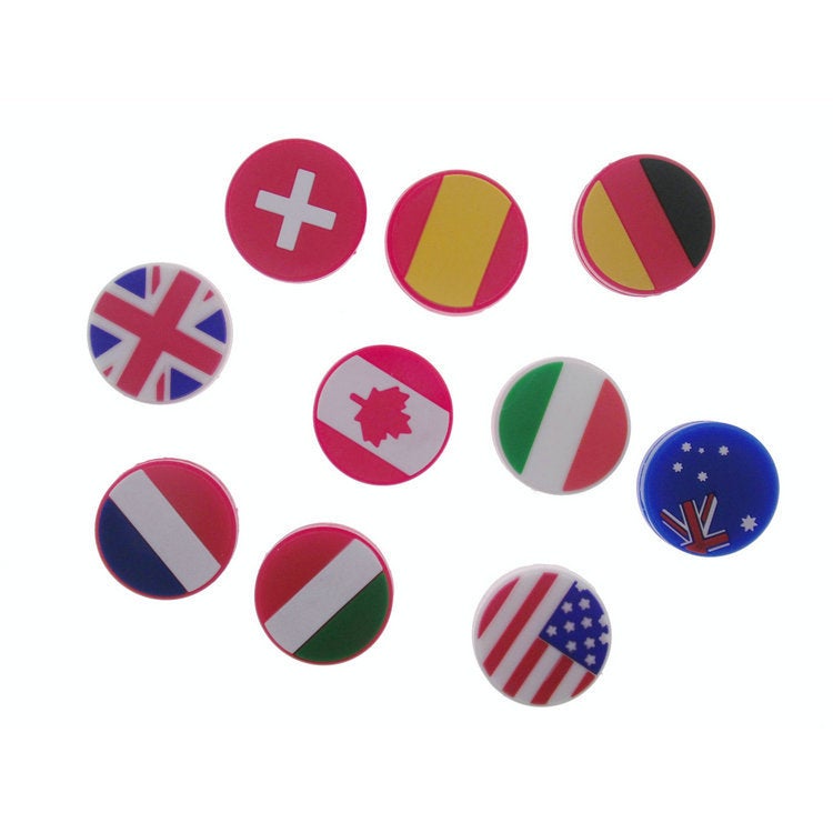 Tennis Racquets Shock Absorber Cartoon American Canadian Flag Pvc Material Tennis Avoidance Shock Absorber - Image 4