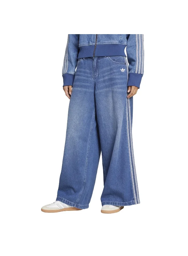 adidas Adidas Denim Wide Pant Blue Jeans Pants For Women