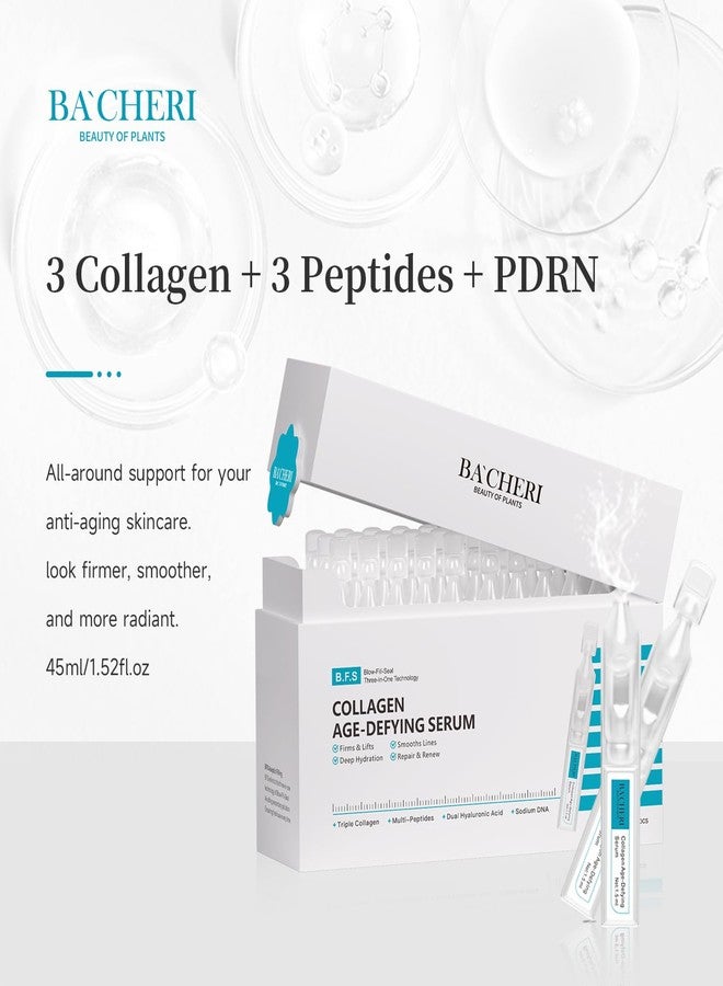 BACHERI Collagen Peptide Anti-Aging Serum with PDRN – Triple Collagen, Peptide Complex & Botanical Extracts for Firming, Hydration & Skin Barrier Repair – Ampoule Serum Set 1.5ml x 30 - Image 2