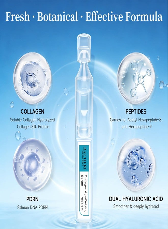BACHERI Collagen Peptide Anti-Aging Serum with PDRN – Triple Collagen, Peptide Complex & Botanical Extracts for Firming, Hydration & Skin Barrier Repair – Ampoule Serum Set 1.5ml x 30 - Image 4