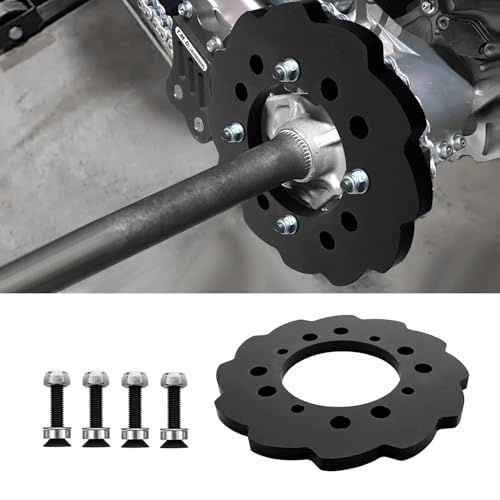 Canitu Motorcycle Chain Sprocket GuardBillet Aluminum 12 Poly Rear Wheel Sprocket Guards Protector Cover for Honda TRX250R TRX450R TRX400EX TRX250X TRX400EX Black - Image 1
