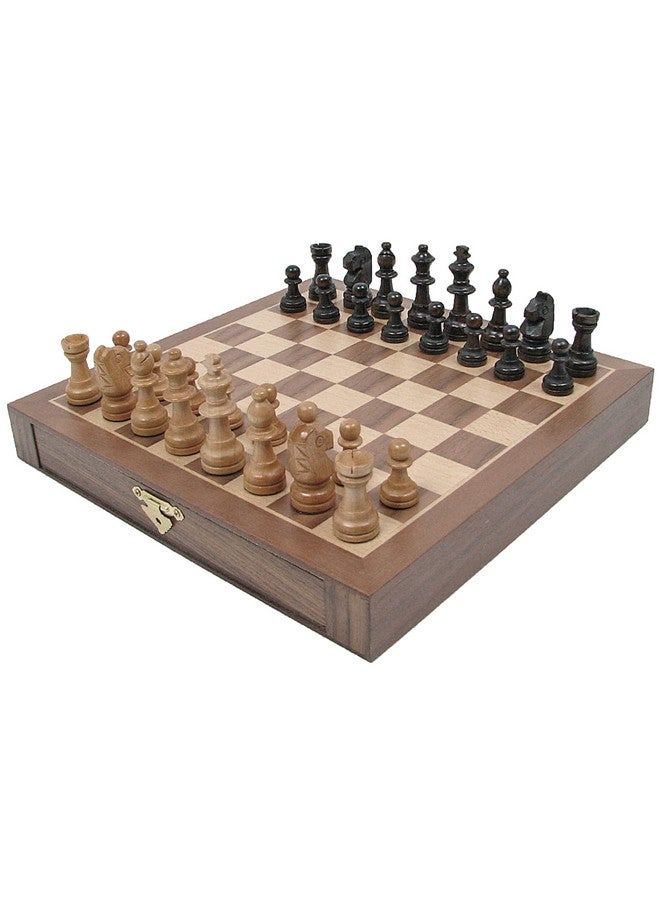 Hey! Play! Inlaid Walnut-Style Magnetized Wood Chess Set With Staunton Wood Chessmen, Brown,1.375X9.875X9.875, 12-21129 - Image 1