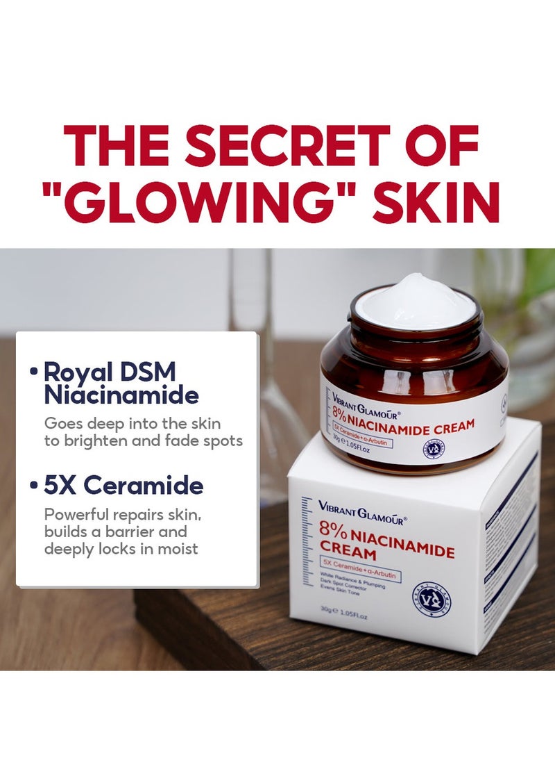 فايبرنت جلامور مجموعة فيبرانت جلامور نياكيناميد كريم وسيروم للوجه - Image 4