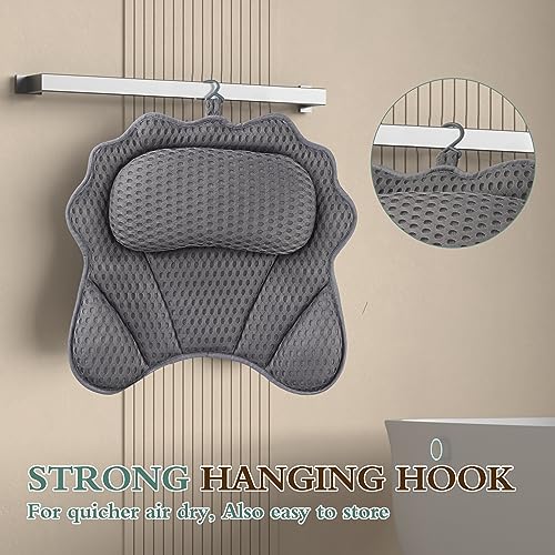 RUVINCE Bath Pillow RUVINCE Ergonomic Luxury Bathtub Pillow with Head,Neck, Shoulder and Back Support, 4D Bath Pillows for tub with 6 Powerful Suction Cups, Fits All Bathtub - Image 5