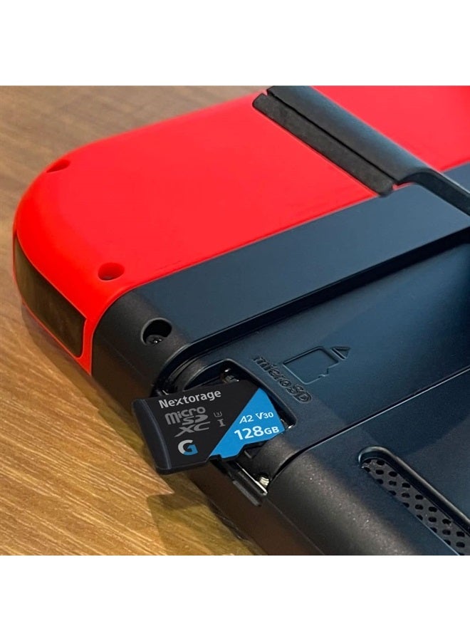 Nextorage Japan 128GB A2 V30 CL10 Micro SD Card, microSDXC Memory Card for Nintendo-Switch, Steam Deck, Smartphones, Gaming, Go Pro, 4K Video, UHS-I U3, up to 100MB/s, with Adapter (G-Series)