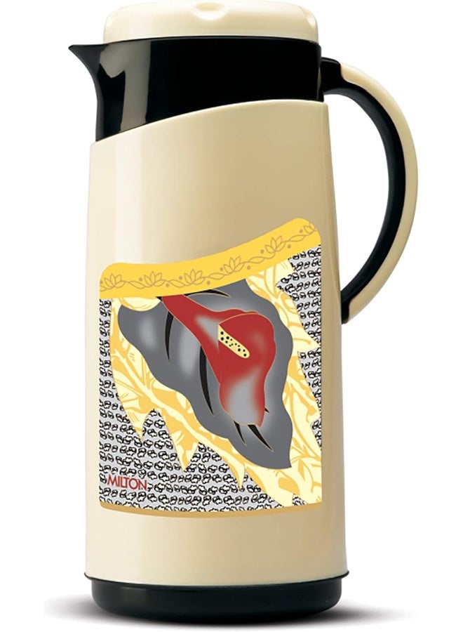 Milton Viva Tuff 1500 Insulated Stainless Steel Carafe with Lid and Spout, 1.35 L, Black | BPA Free | Hot/Cold Water | Large Tea Pitcher for Coffee, Juice & Beverages - Image 1