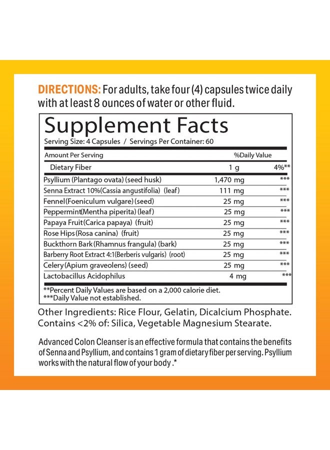 Vitamin World Colon Cleanse Digestive Care Colon Health 240 Rapid Release Capsules - Image 2