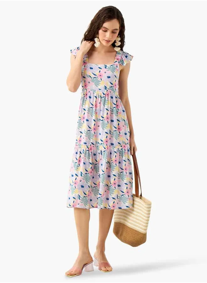فاف Flower Print Viscose Cover-Up