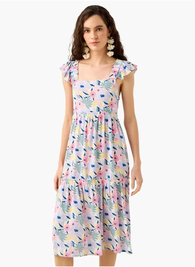 فاف Flower Print Viscose Cover-Up