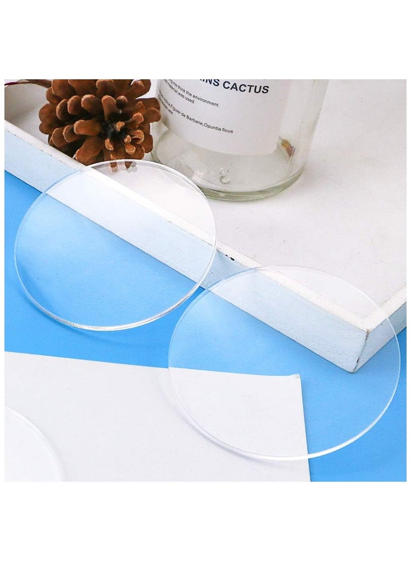 تي بي جي بي 24 قطعة من اقراص الاكريليك 4 انش/10 سم، سمك 1/8 انش، اقراص دائرية اكريليك شفافة لمشاريع الفينيل، قواعد الاكواب التي تصنعها بنفسك، زخرفة زخرفية، لوحة اسم، لوازم الفنون والحرف اليدوية - Image 3