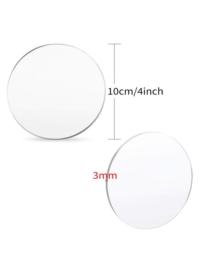 تي بي جي بي 24 قطعة من اقراص الاكريليك 4 انش/10 سم، سمك 1/8 انش، اقراص دائرية اكريليك شفافة لمشاريع الفينيل، قواعد الاكواب التي تصنعها بنفسك، زخرفة زخرفية، لوحة اسم، لوازم الفنون والحرف اليدوية - Image 2