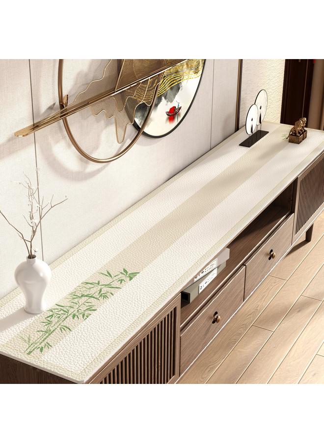 Bluejw TV Cabinet Protective Mat New Chinese Shoe Cabinet Countertop Anti-Dirty Mat Light Luxury High-Level Entrance Sideboard Dispable Tablecloth - Image 1